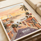 Banjul - Gambia - Travel Wall Poster Print Home Deco | Modern Style - Travel Art Poster Print