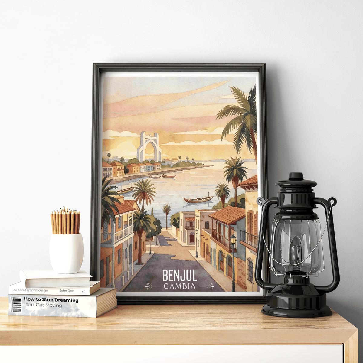 Banjul - Gambia - Travel Wall Poster Print Home Deco | Modern Style - Travel Art Poster Print