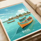 Banjul - Gambia - Travel Wall Poster Print Home Deco | Modern Style - Travel Art Poster Print