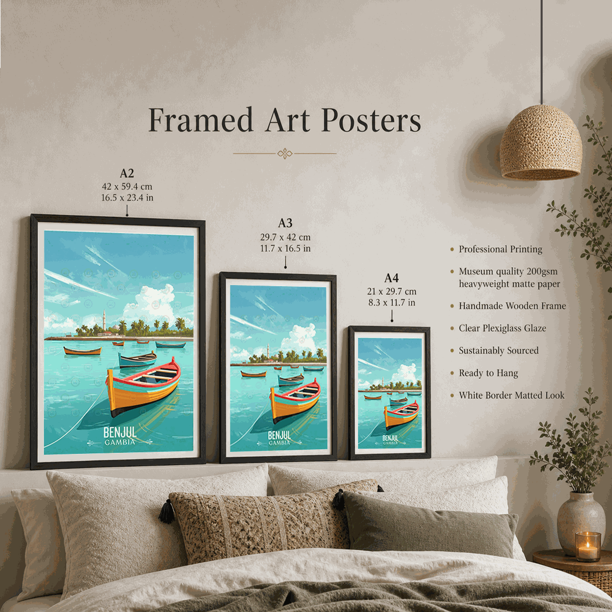 Banjul - Gambia - Travel Wall Poster Print Home Deco | Modern Style - Travel Art Poster Print