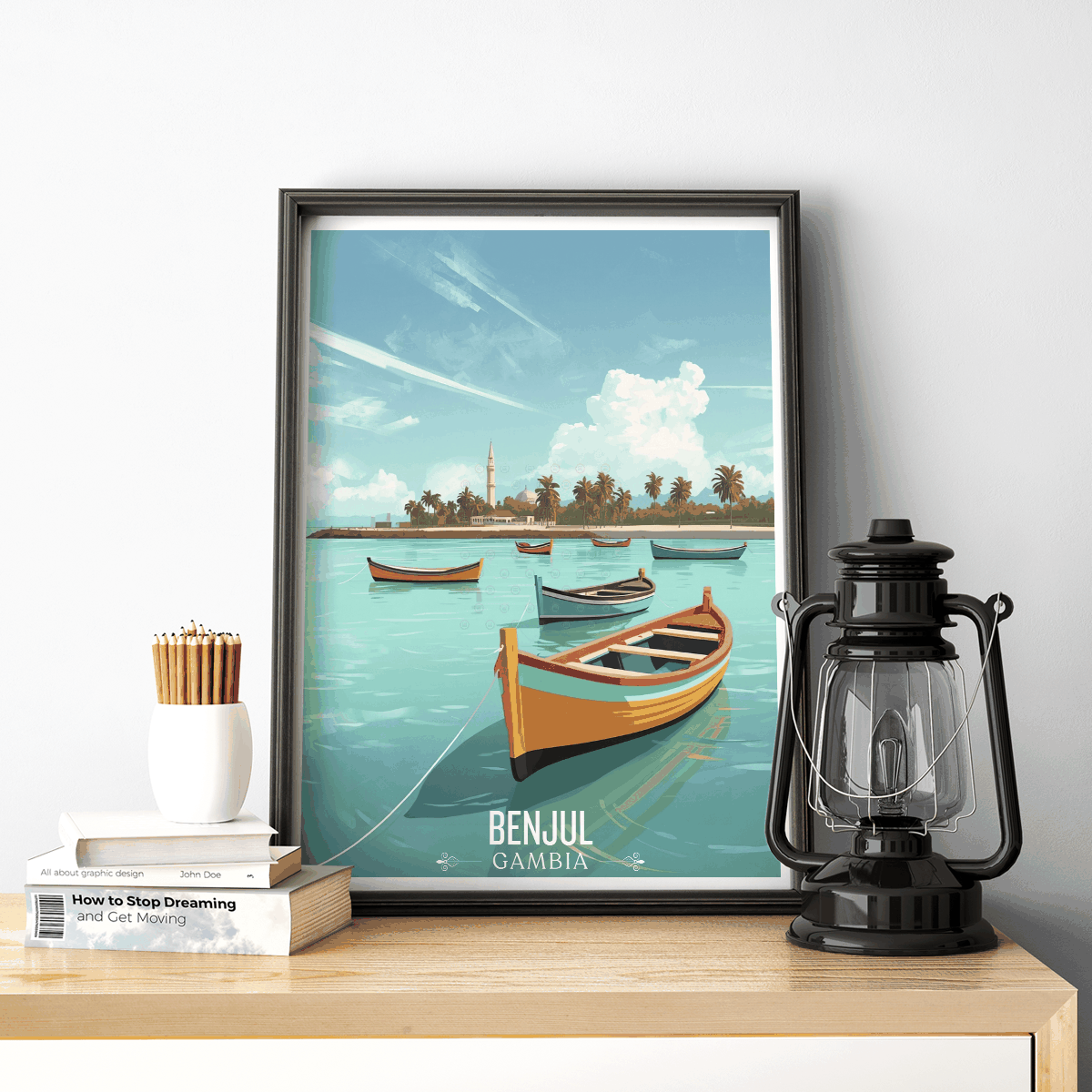 Banjul - Gambia - Travel Wall Poster Print Home Deco | Modern Style - Travel Art Poster Print