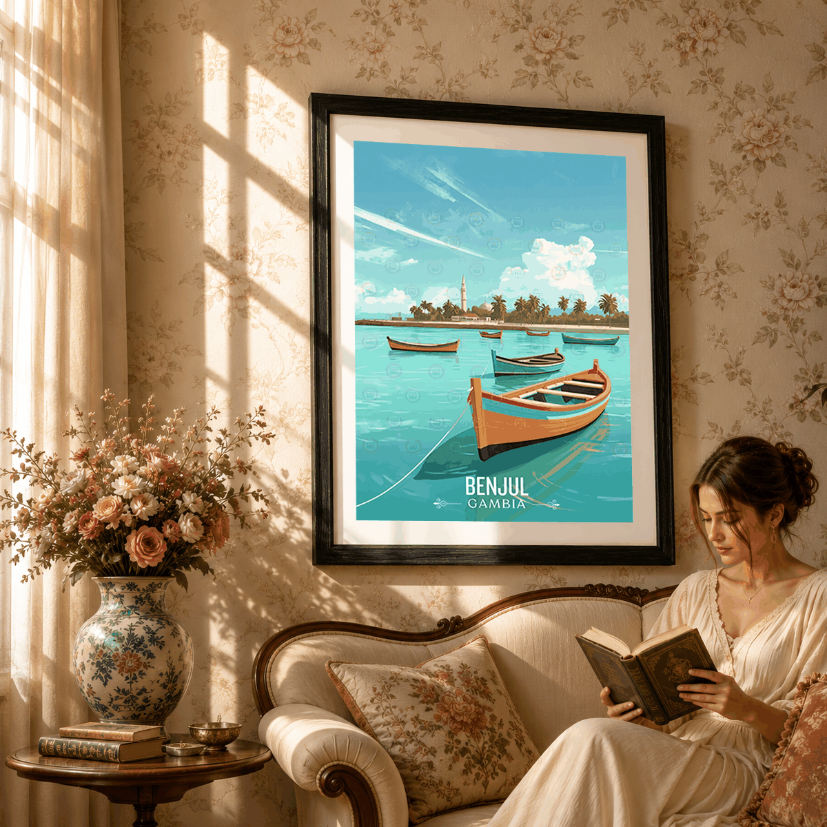 Banjul - Gambia - Travel Wall Poster Print Home Deco | Modern Style - Travel Art Poster Print