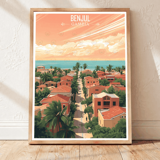 Banjul - Gambia - Travel Wall Poster Print Home Deco | Modern Style - Travel Art Poster Print