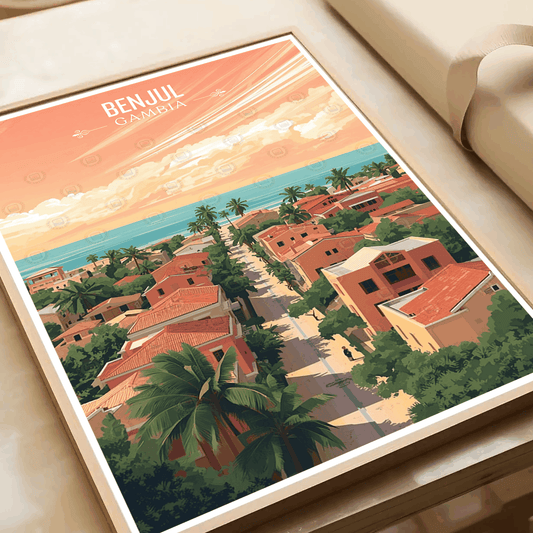 Banjul - Gambia - Travel Wall Poster Print Home Deco | Modern Style - Travel Art Poster Print