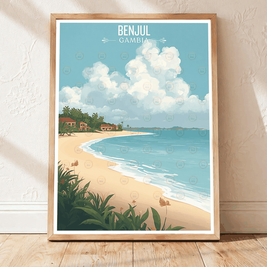 Banjul - Gambia - Travel Wall Poster Print Home Deco | Modern Style - Travel Art Poster Print