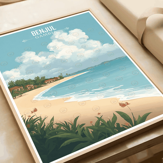 Banjul - Gambia - Travel Wall Poster Print Home Deco | Modern Style - Travel Art Poster Print