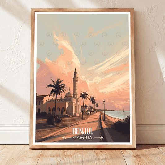 Banjul - Gambia - Travel Wall Poster Print Home Deco | Modern Style - Travel Art Poster Print