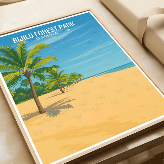 Bijilo Forest Park - Gambia - Travel Wall Poster Print Home Deco | Modern Style - Travel Art Poster Print