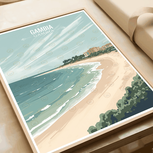 Gambia - Travel Wall Poster Print Home Deco | Modern Style - Travel Art Poster Print