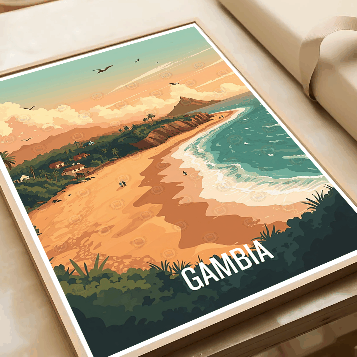 Gambia - Travel Wall Poster Print Home Deco | Modern Style - Travel Art Poster Print