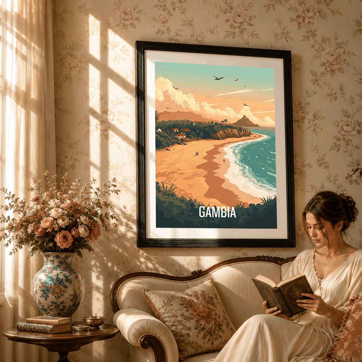 Gambia - Travel Wall Poster Print Home Deco | Modern Style - Travel Art Poster Print
