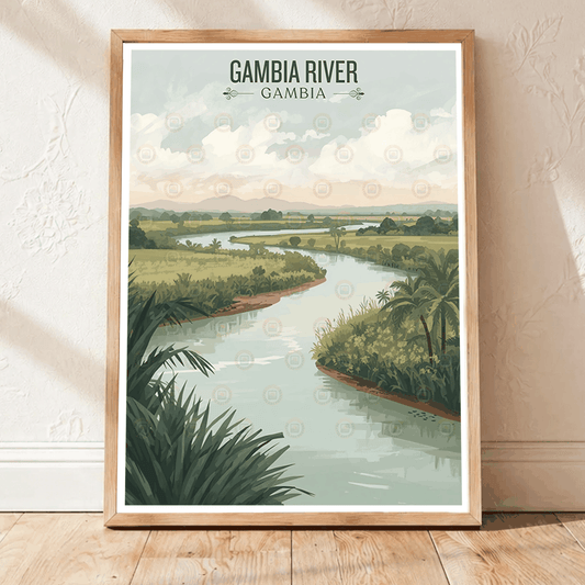 Gambia River - Gambia - Travel Wall Poster Print Home Deco | Modern Style - Travel Art Poster Print