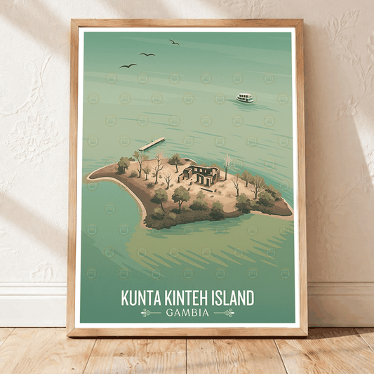 Kunta Kinteh Island - Gambia - Travel Wall Poster Print Home Deco | Modern Style - Travel Art Poster Print