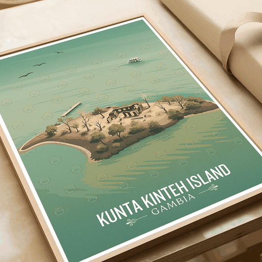 Kunta Kinteh Island - Gambia - Travel Wall Poster Print Home Deco | Modern Style - Travel Art Poster Print