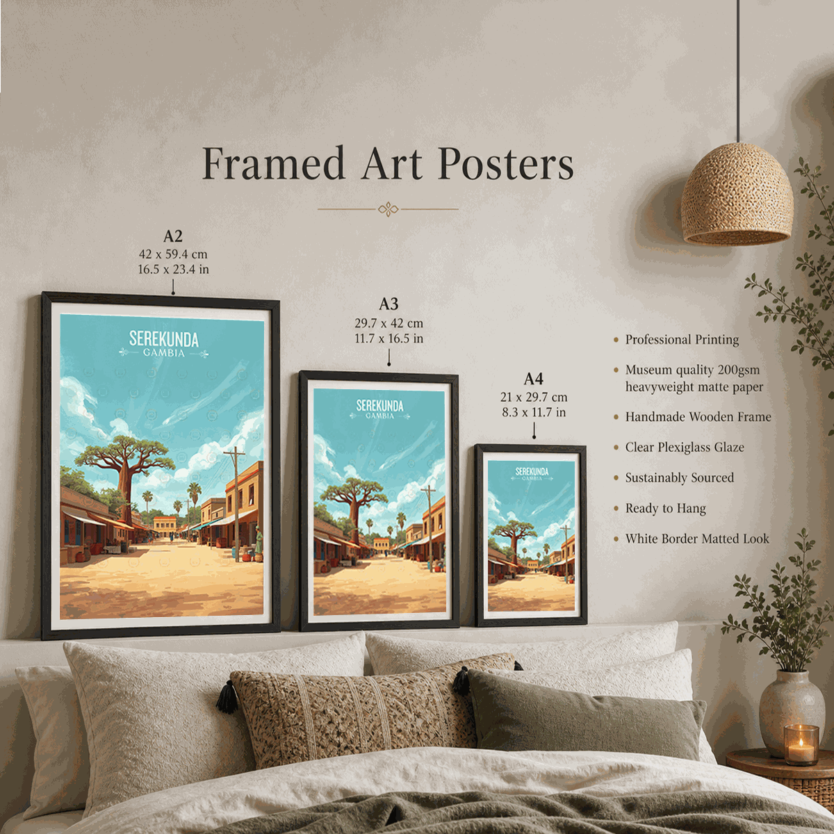 Serekunda - Gambia - Travel Wall Poster Print Home Deco | Modern Style - Travel Art Poster Print