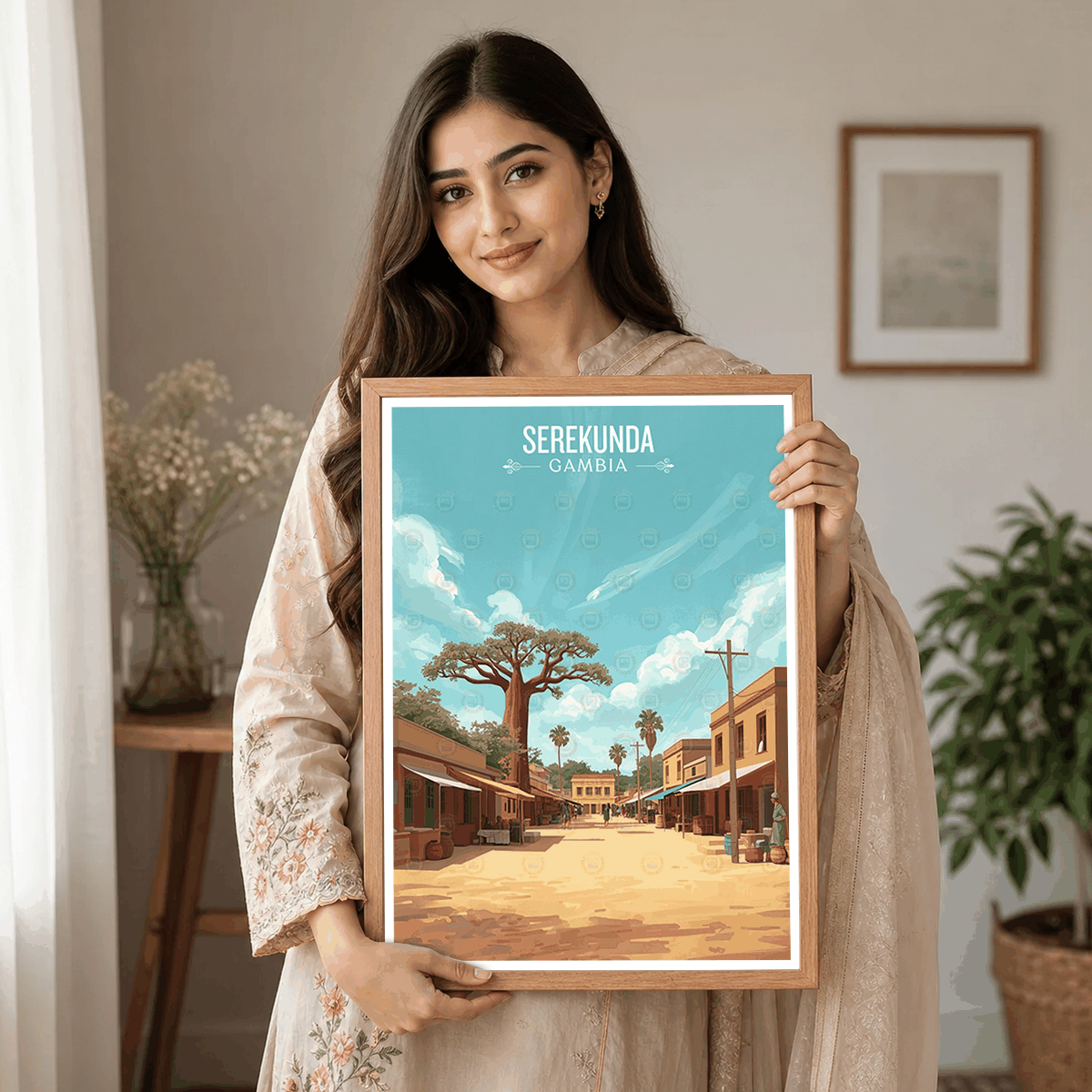 Serekunda - Gambia - Travel Wall Poster Print Home Deco | Modern Style - Travel Art Poster Print