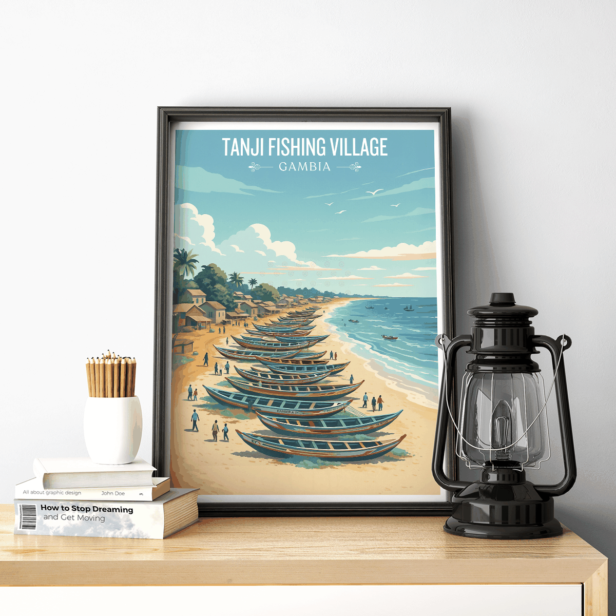 Tanji - Gambia - Travel Wall Poster Print Home Deco | Modern Style - Travel Art Poster Print