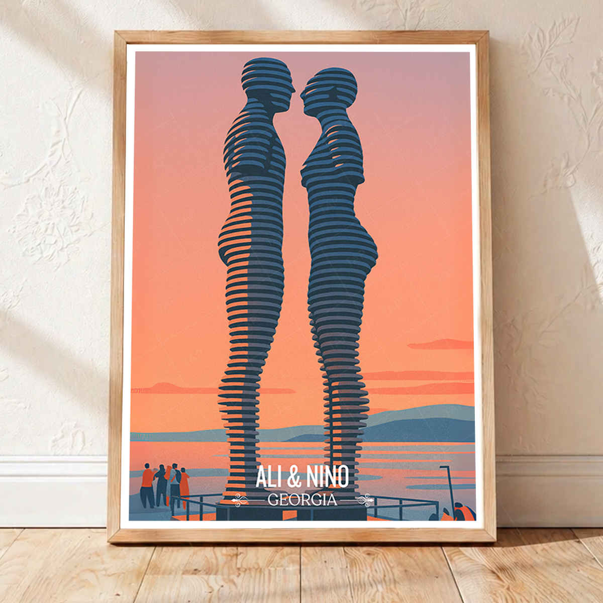 Ali and Nino Statues - Georgia - Travel Wall Art Print - Art Print - Travel Art Poster