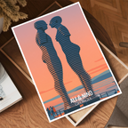 Ali and Nino Statues - Georgia - Travel Wall Art Print - Art Print - Travel Art Poster