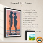 Ali and Nino Statues - Georgia - Travel Wall Art Print - Art Print - Travel Art Poster