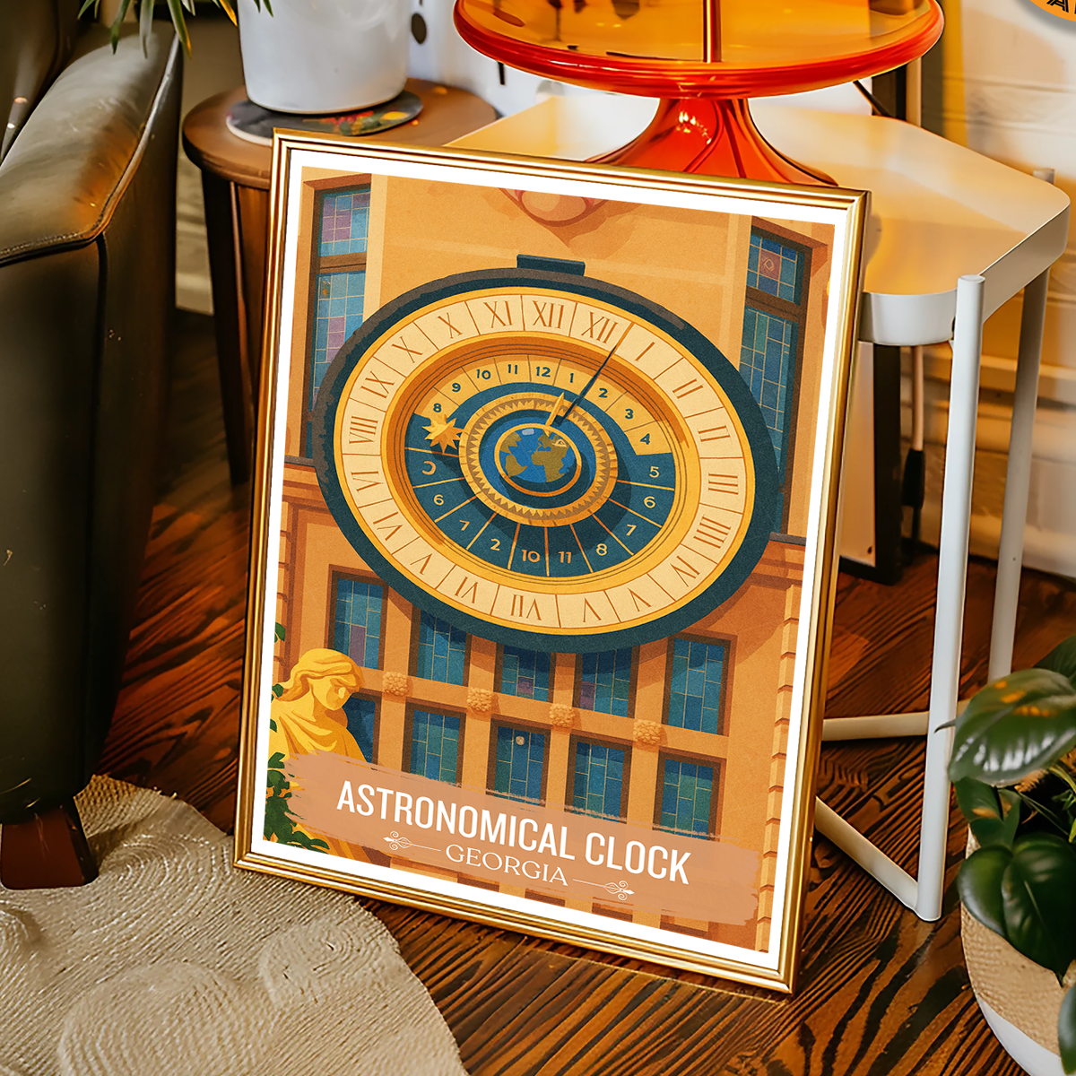 Astronomical Clock - Batumi - Georgia - Travel Wall Art Print - Art Print - Travel Art Poster