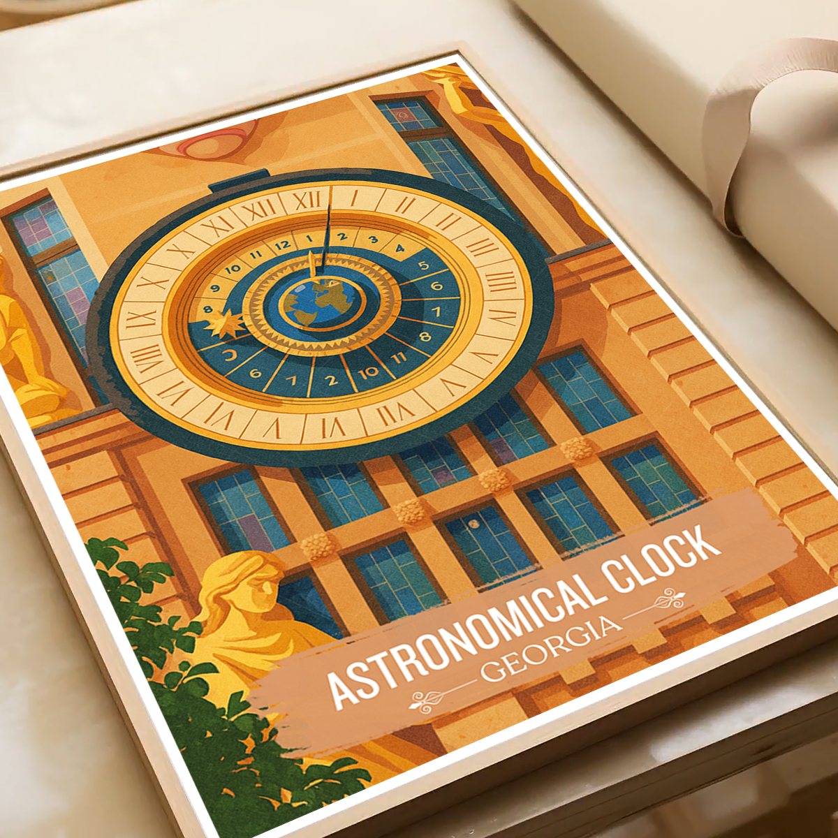 Astronomical Clock - Batumi - Georgia - Travel Wall Art Print - Art Print - Travel Art Poster