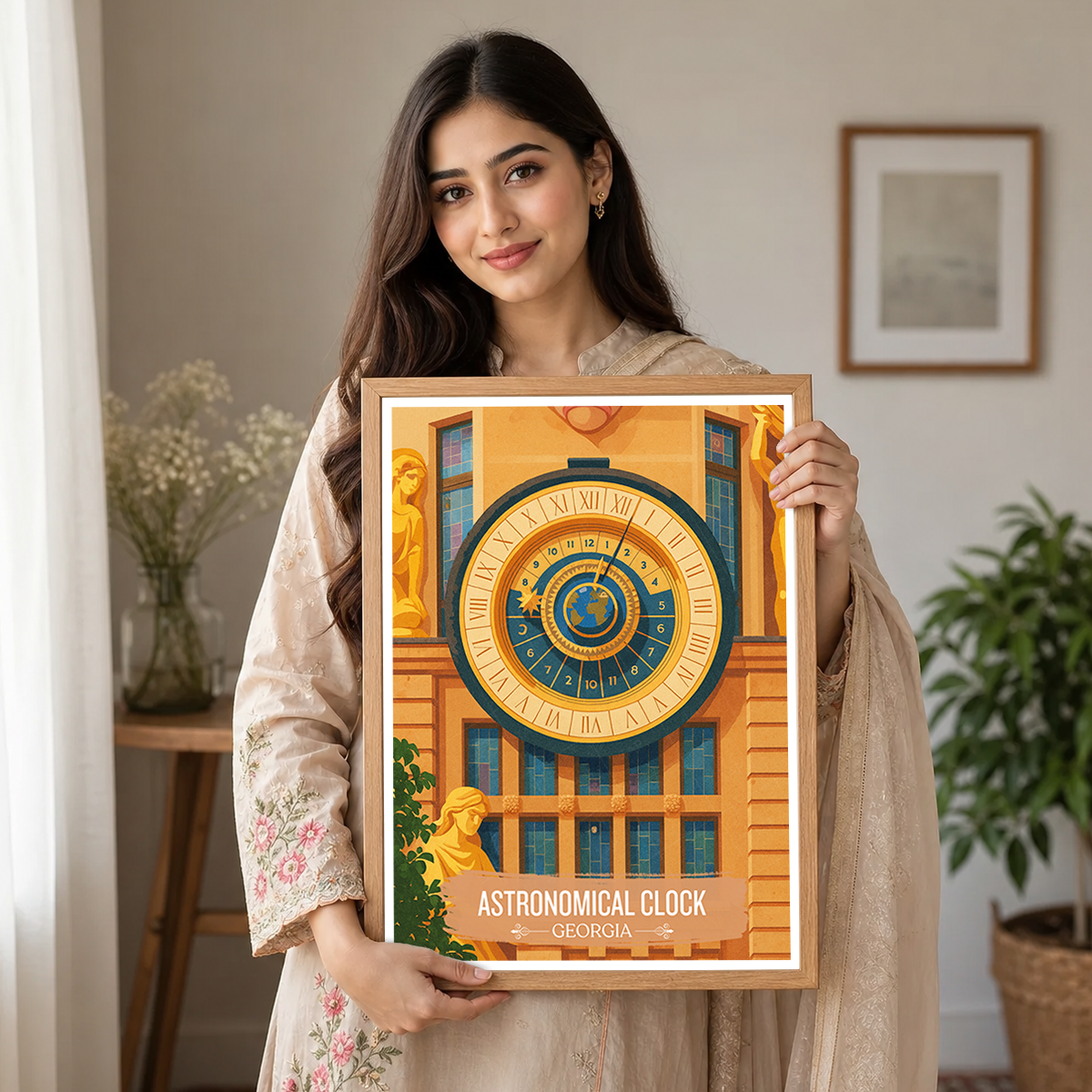 Astronomical Clock - Batumi - Georgia - Travel Wall Art Print - Art Print - Travel Art Poster