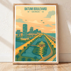 Batumi Boulevard - Georgia - Travel Wall Art Print - Art Print - Travel Art Poster