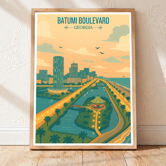 Batumi Boulevard - Georgia - Travel Wall Art Print - Art Print - Travel Art Poster