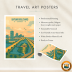 Batumi Boulevard - Georgia - Travel Wall Art Print - Art Print - Travel Art Poster