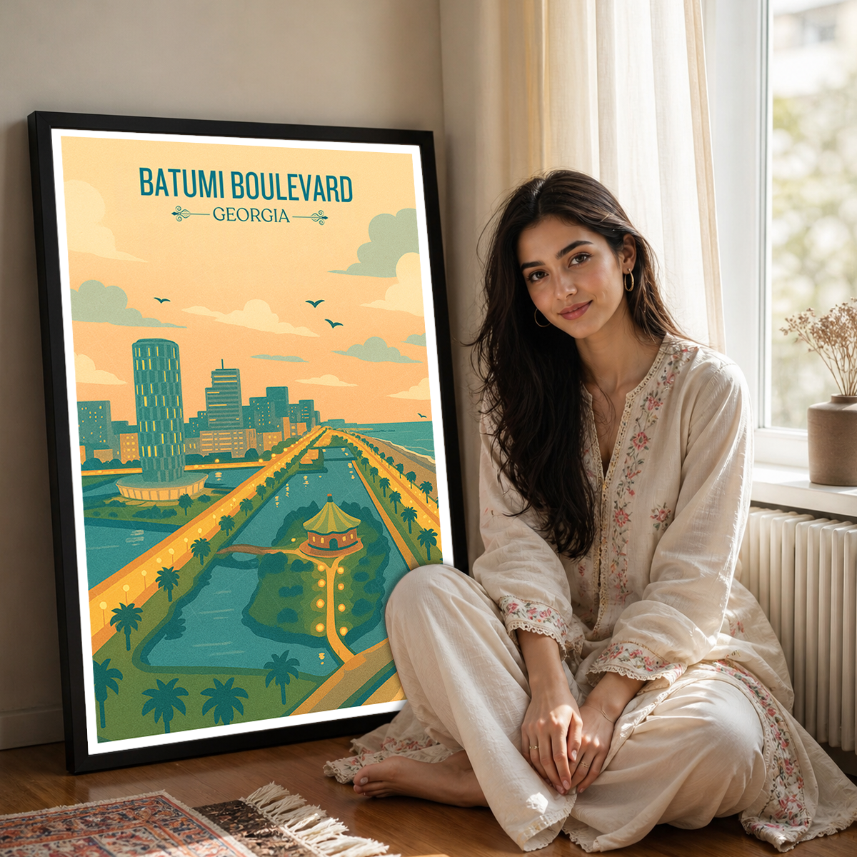 Batumi Boulevard - Georgia - Travel Wall Art Print - Art Print - Travel Art Poster