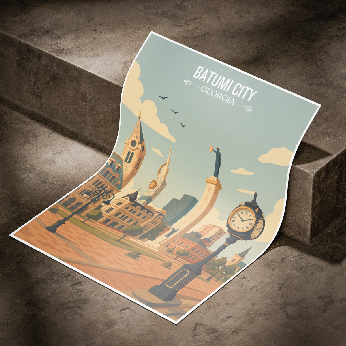 Batumi City - Georgia - Travel Wall Art Print - Art Print - Travel Art Poster