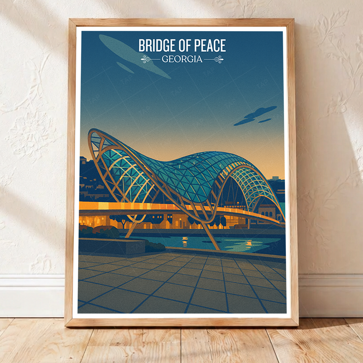 Bridge of Peace - Georgia - Travel Wall Art Print - Art Print - Travel Art Poster