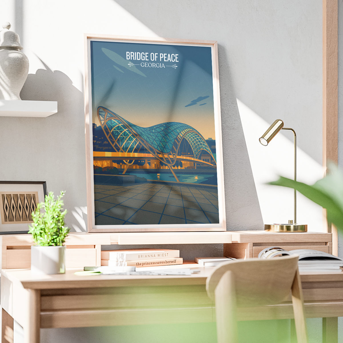 Bridge of Peace - Georgia - Travel Wall Art Print - Art Print - Travel Art Poster