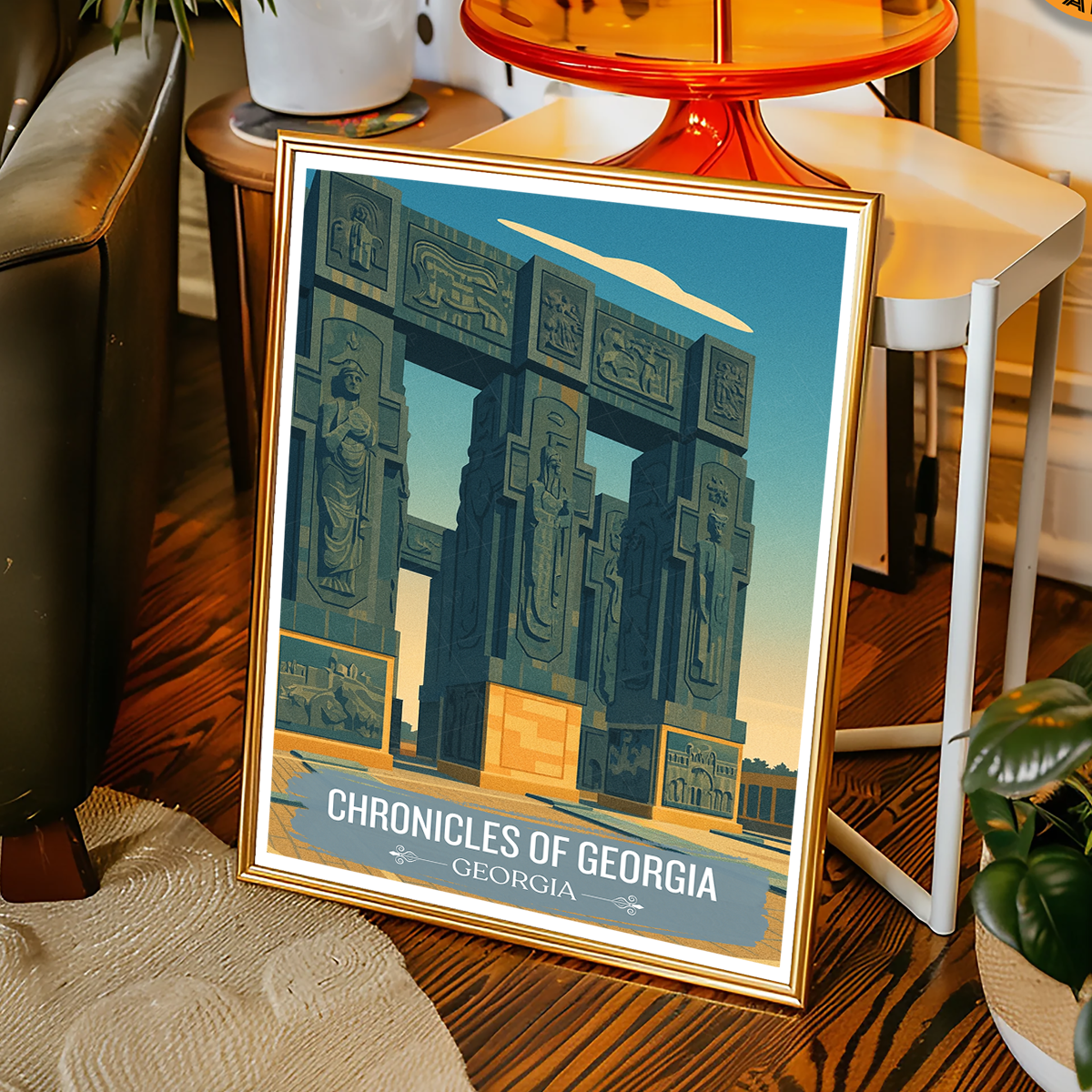 Chronicles of Georgia – Tbilisi - Georgia - Travel Wall Art Print - Art Print - Travel Art Poster