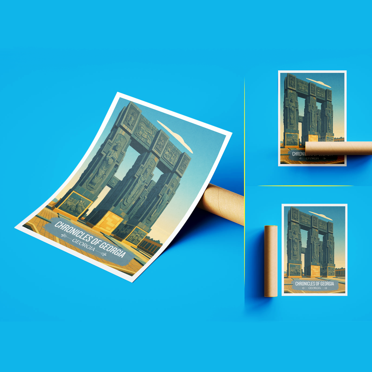 Chronicles of Georgia – Tbilisi - Georgia - Travel Wall Art Print - Art Print - Travel Art Poster