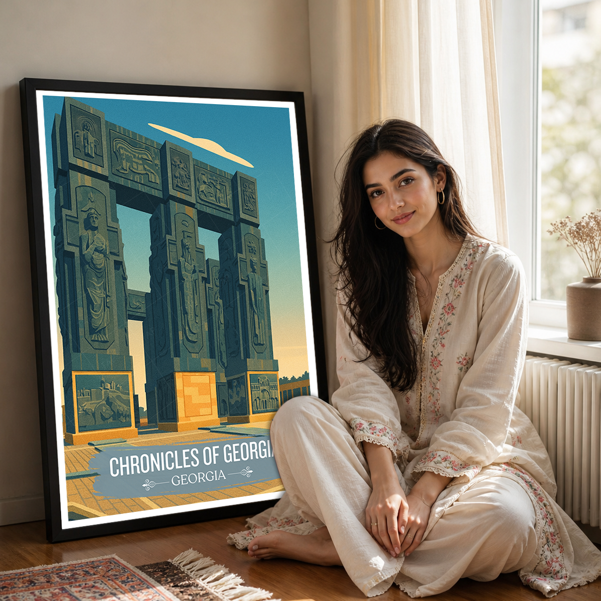 Chronicles of Georgia – Tbilisi - Georgia - Travel Wall Art Print - Art Print - Travel Art Poster