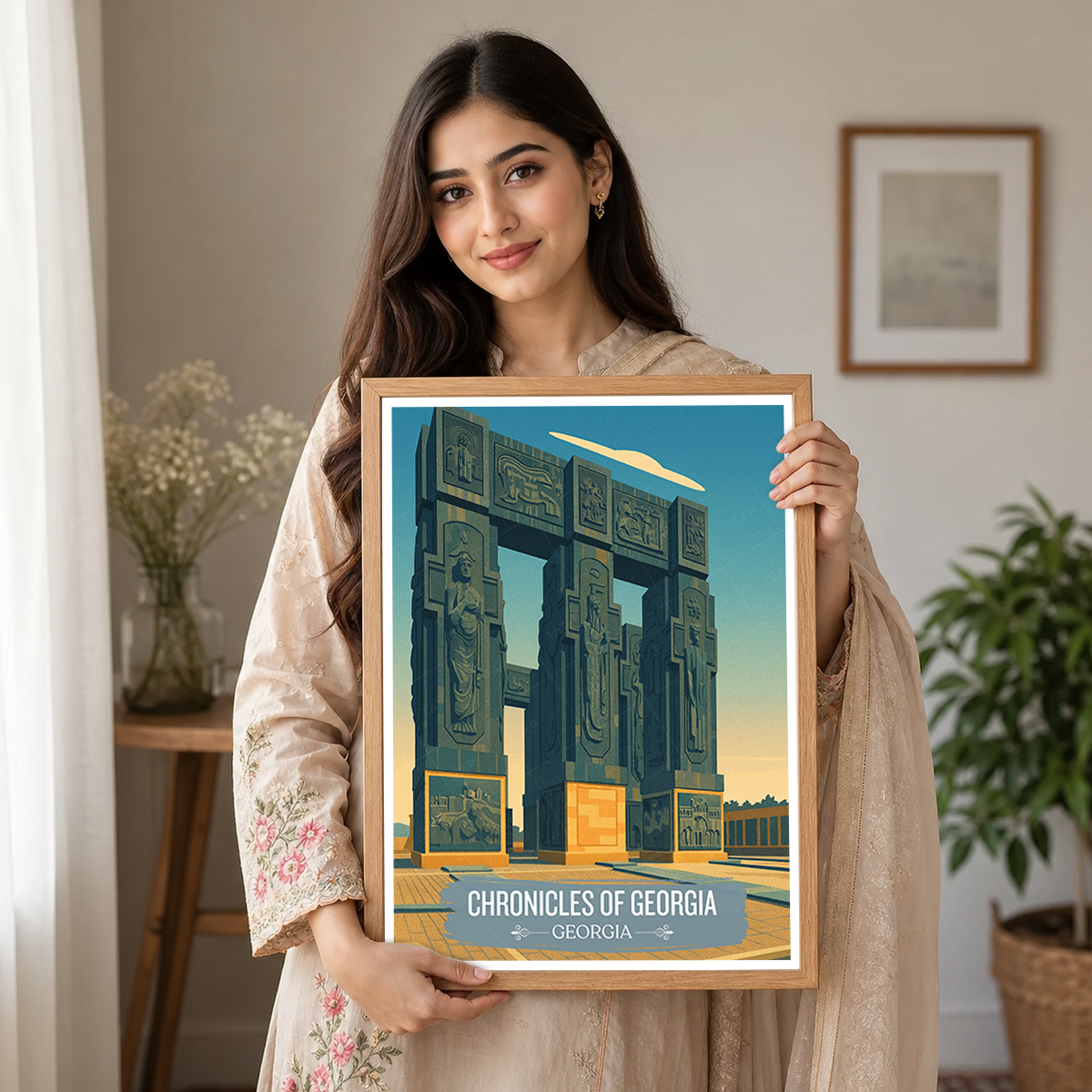 Chronicles of Georgia – Tbilisi - Georgia - Travel Wall Art Print - Art Print - Travel Art Poster