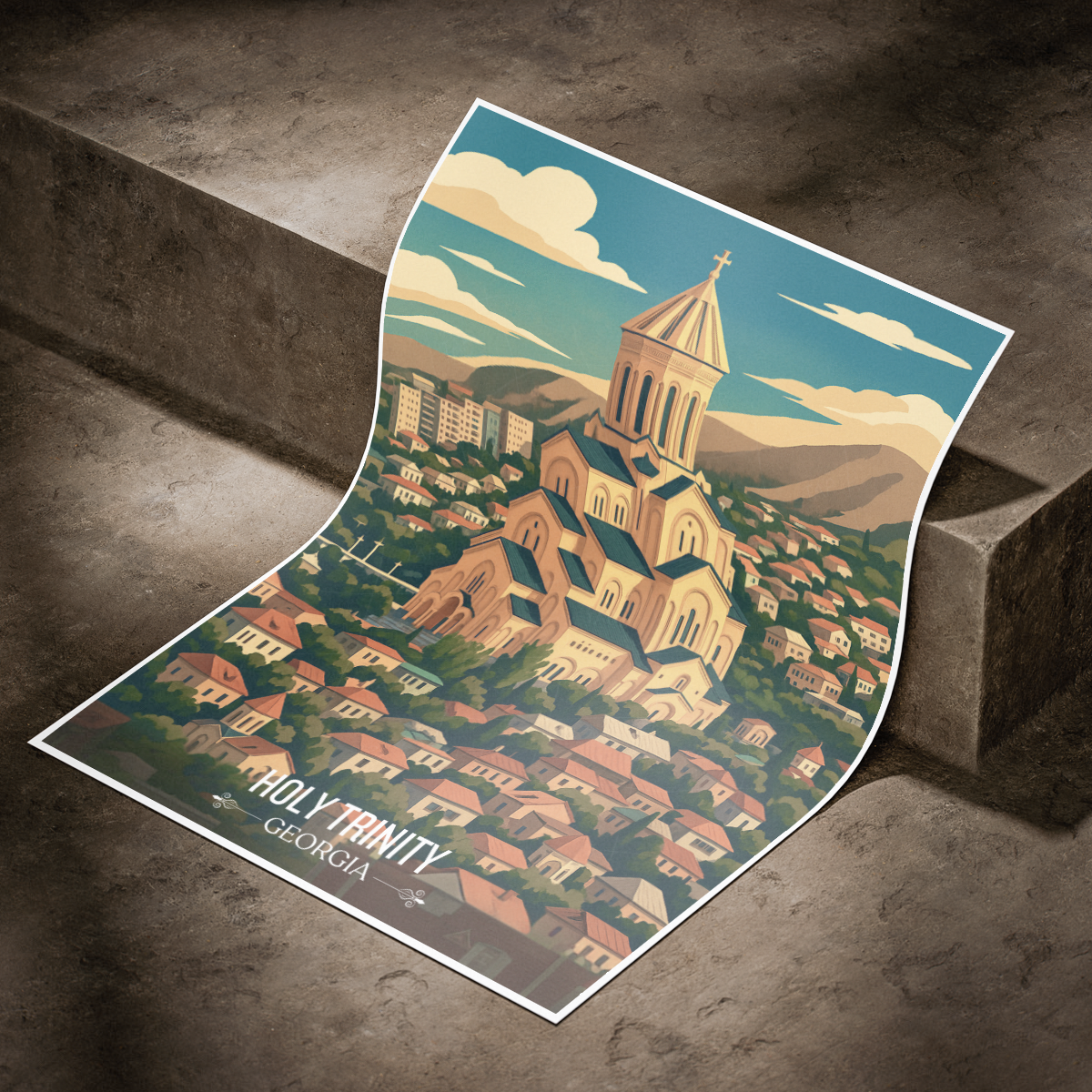 Holy Trinity Cathedral – Tbilisi - Georgia - Travel Wall Art Print - Art Print - Travel Art Poster