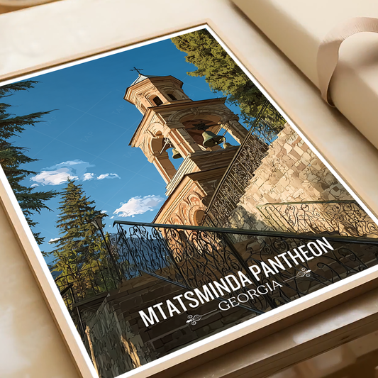 Mtatsminda Pantheon – Georgia - Travel Wall Art Print - Art Print - Travel Art Poster