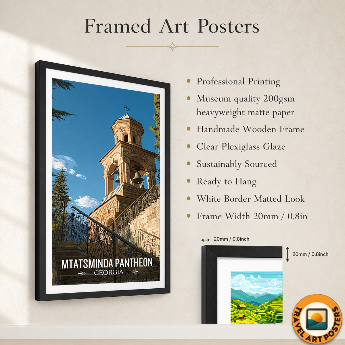 Mtatsminda Pantheon – Georgia - Travel Wall Art Print - Art Print - Travel Art Poster