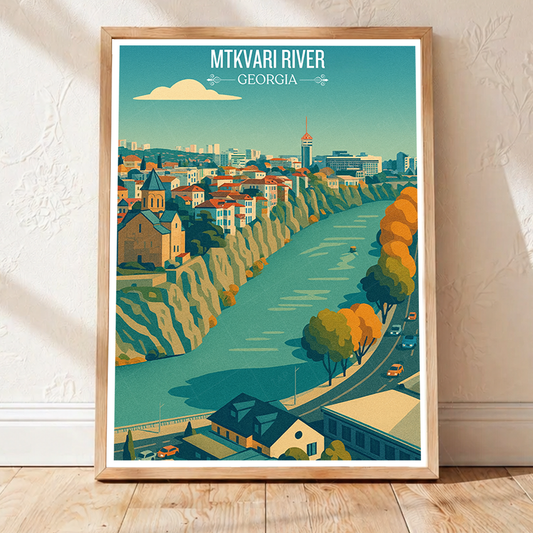 Mtkvari River – Georgia - Travel Wall Art Print - Art Print - Travel Art Poster