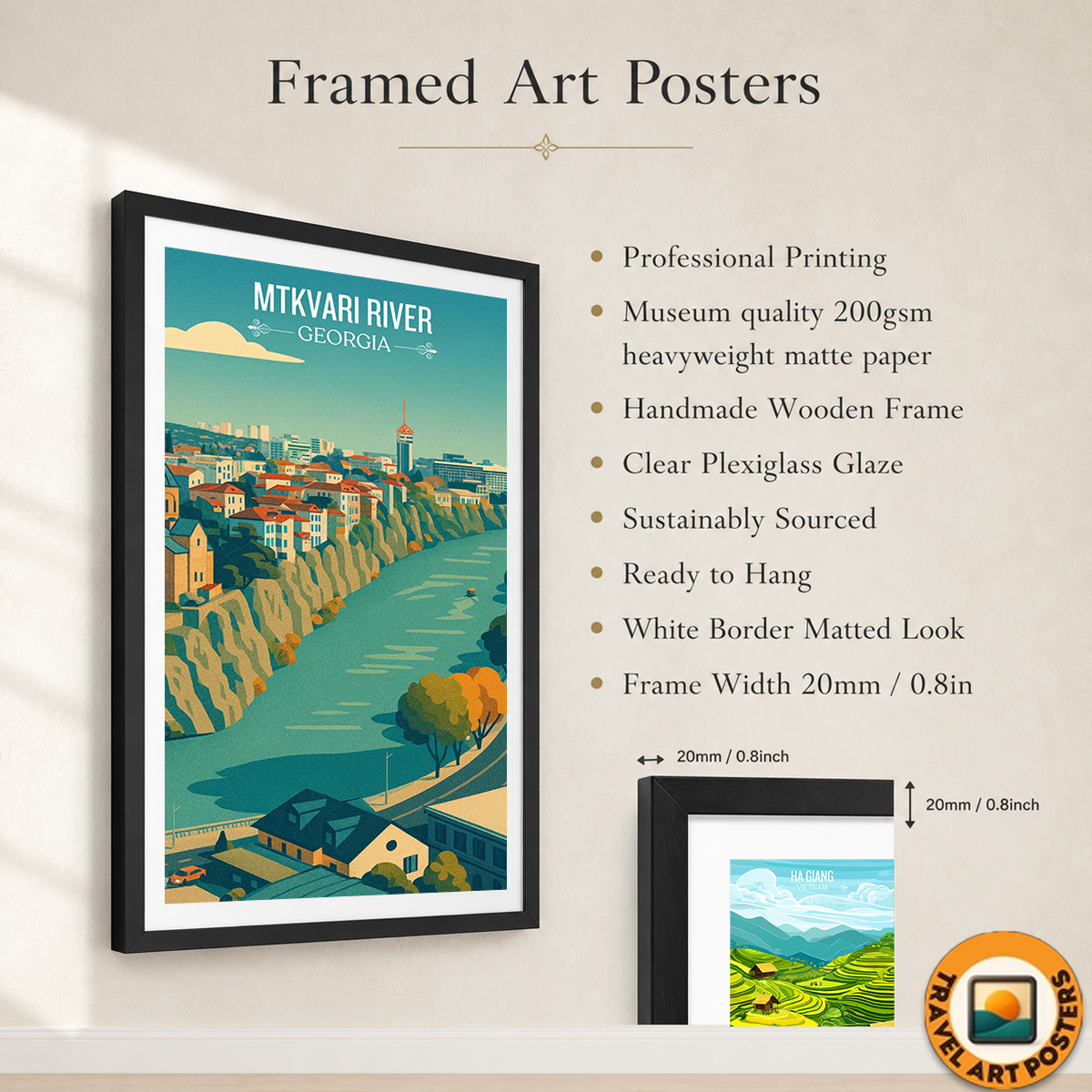 Mtkvari River – Georgia - Travel Wall Art Print - Art Print - Travel Art Poster