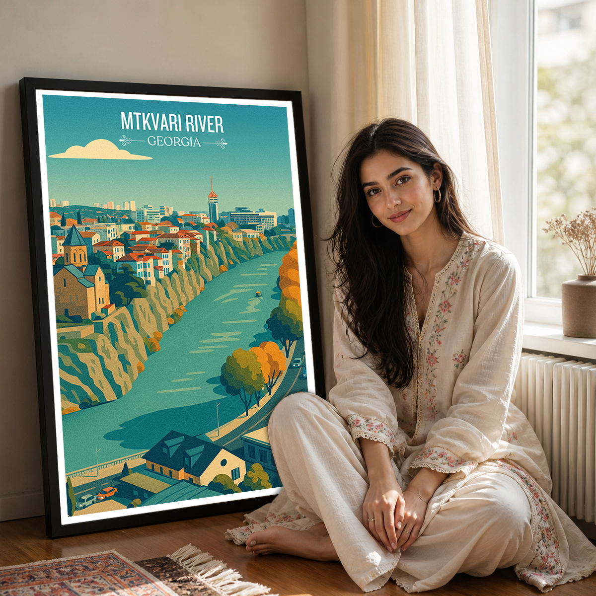Mtkvari River – Georgia - Travel Wall Art Print - Art Print - Travel Art Poster