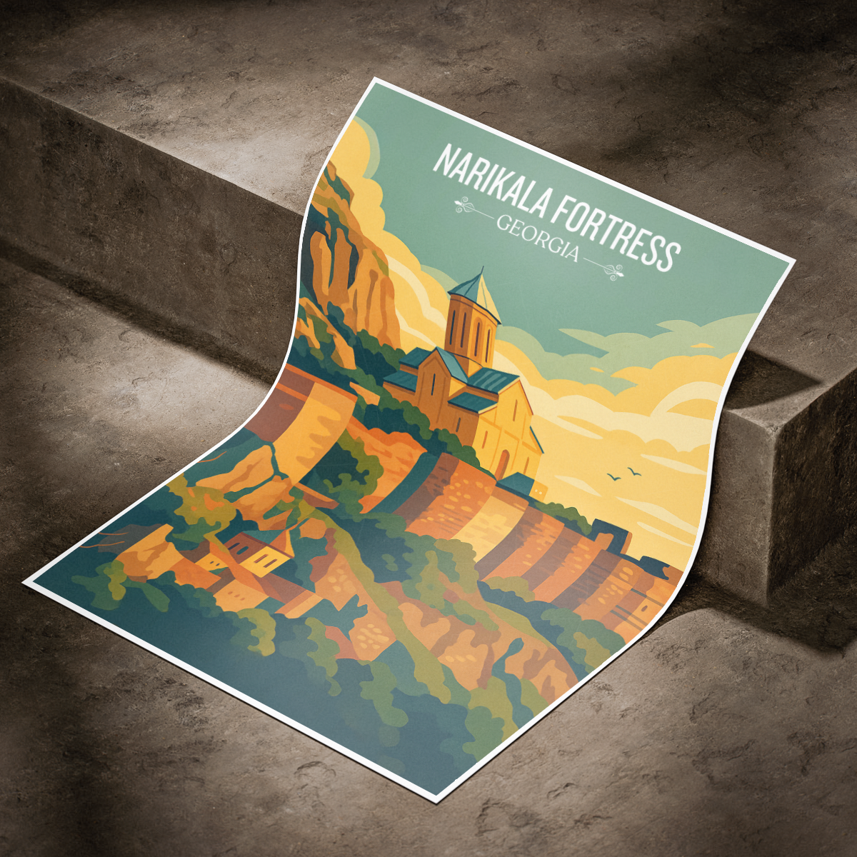 Narikala Fortress – Georgia - Travel Wall Art Print - Art Print - Travel Art Poster