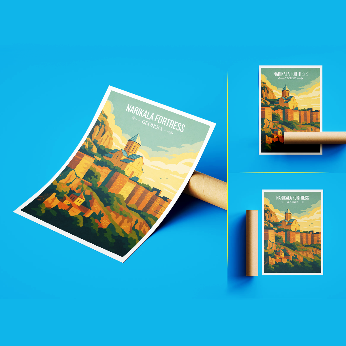 Narikala Fortress – Georgia - Travel Wall Art Print - Art Print - Travel Art Poster