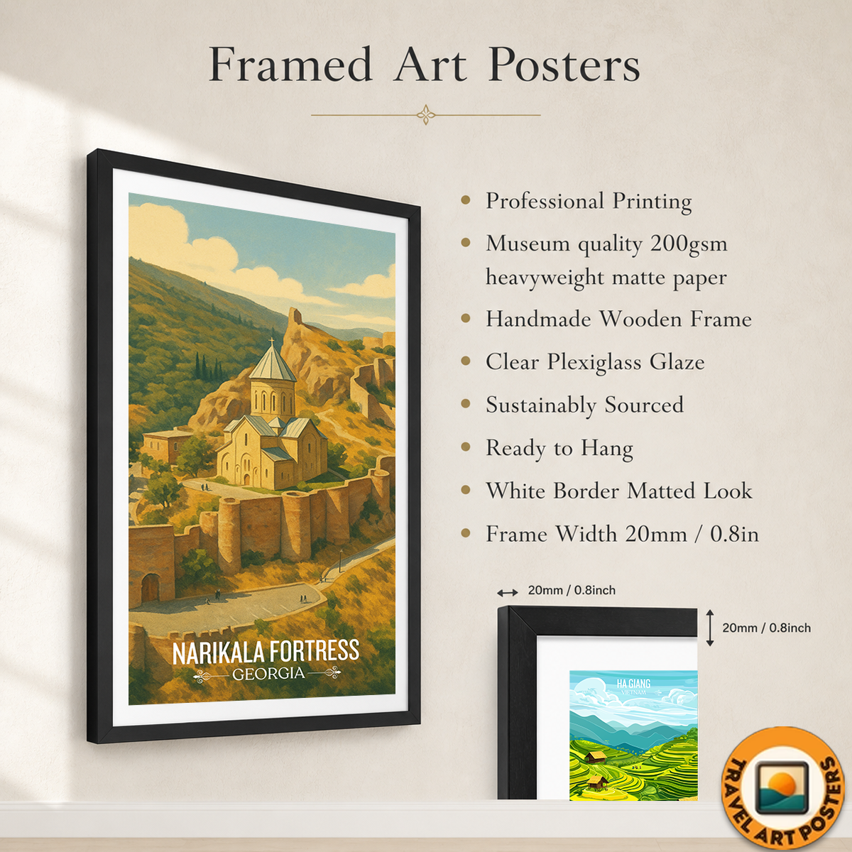 Narikala Fortress - Tbilisi – Georgia - Travel Wall Art Print - Art Print - Travel Art Poster