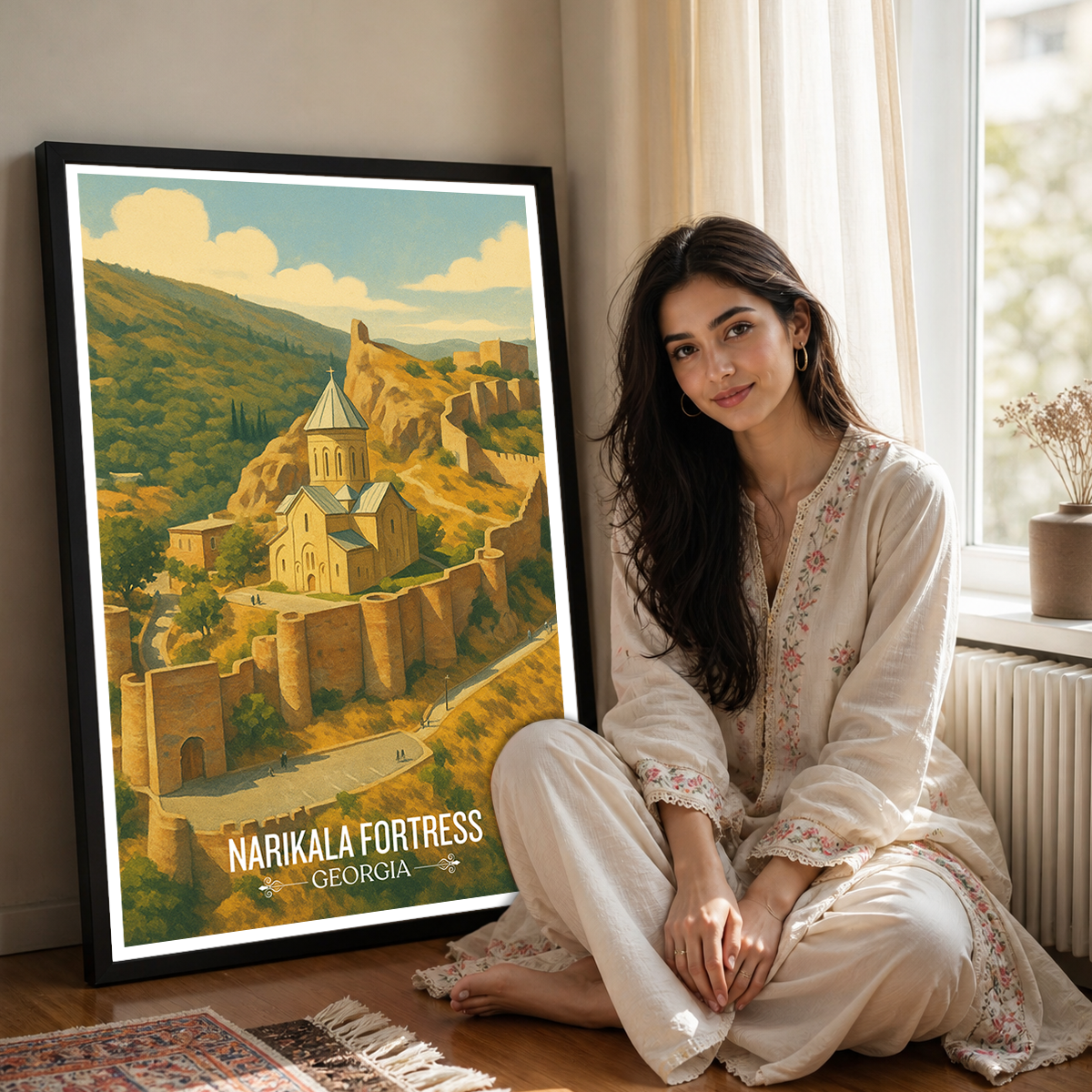Narikala Fortress - Tbilisi – Georgia - Travel Wall Art Print - Art Print - Travel Art Poster