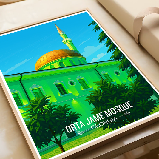 Orta Jame Mosque – Georgia - Travel Wall Art Print - Art Print - Travel Art Poster