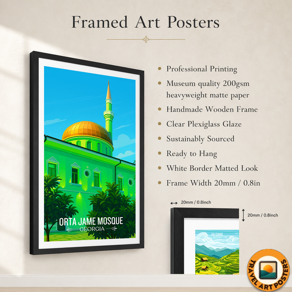 Orta Jame Mosque – Georgia - Travel Wall Art Print - Art Print - Travel Art Poster